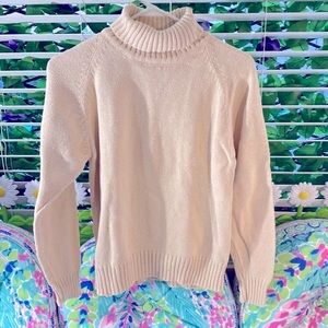 Lauren Allen vintage creamy wheat turtleneck sweater